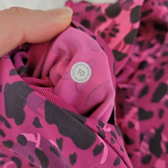 Lululemon Base Pace High-rise Crop 23" Cheetah Camo Magenta Purple Multi - Picture 6 of 13